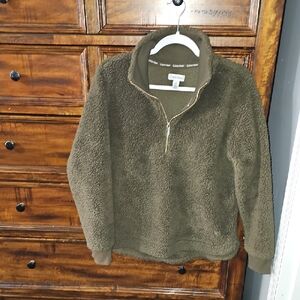 Calvin Klein Fuzzy 1/2 Zip Pullover!!! Sz Medium Womens With Gold Zipper